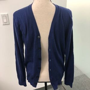 Navy Uniqlo men’s cardigan